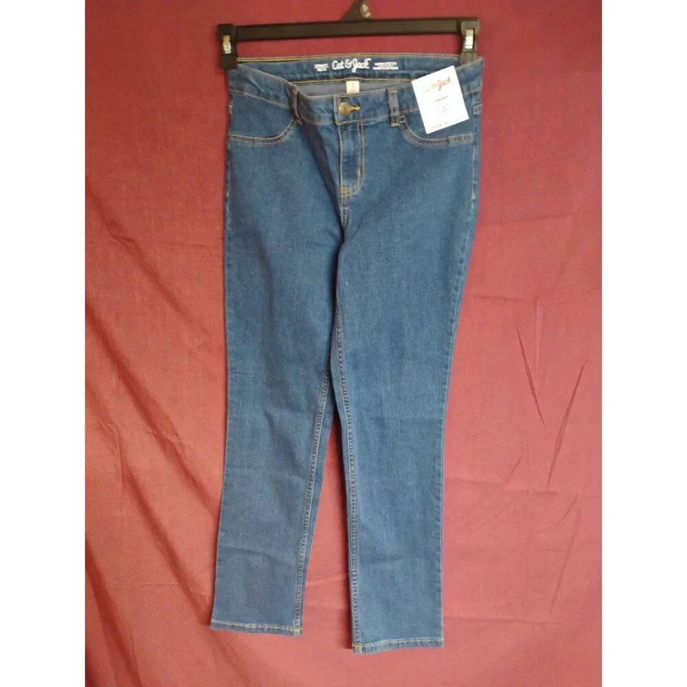 Cat & Jack Super Stretch Straight Mid-rise Adjustable Waist 12 Plus
